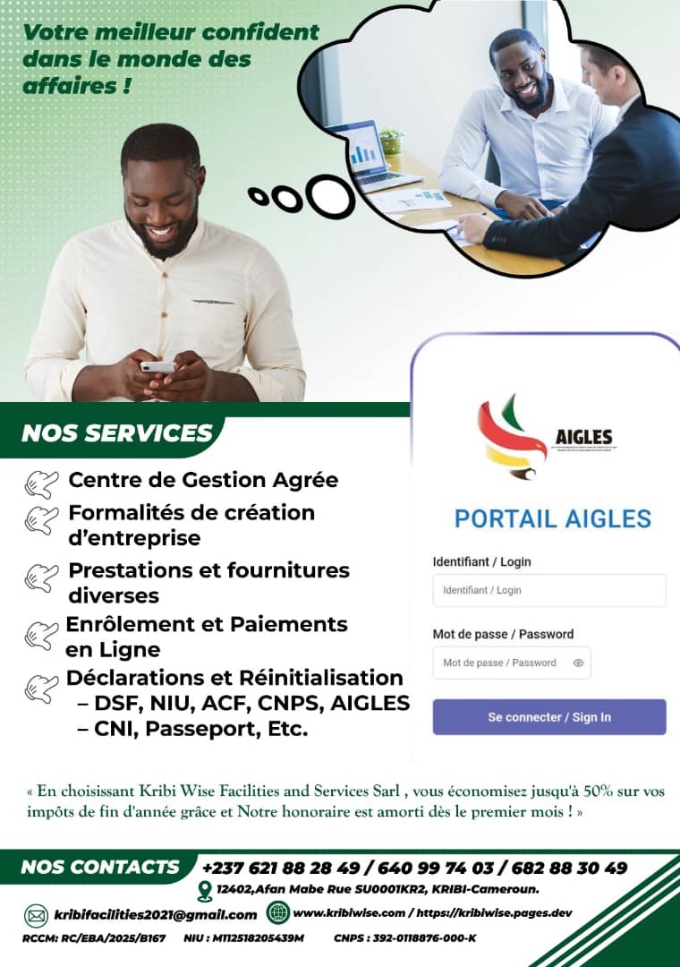 Portail AIGLES et services en ligne Kribi Wise Facilities